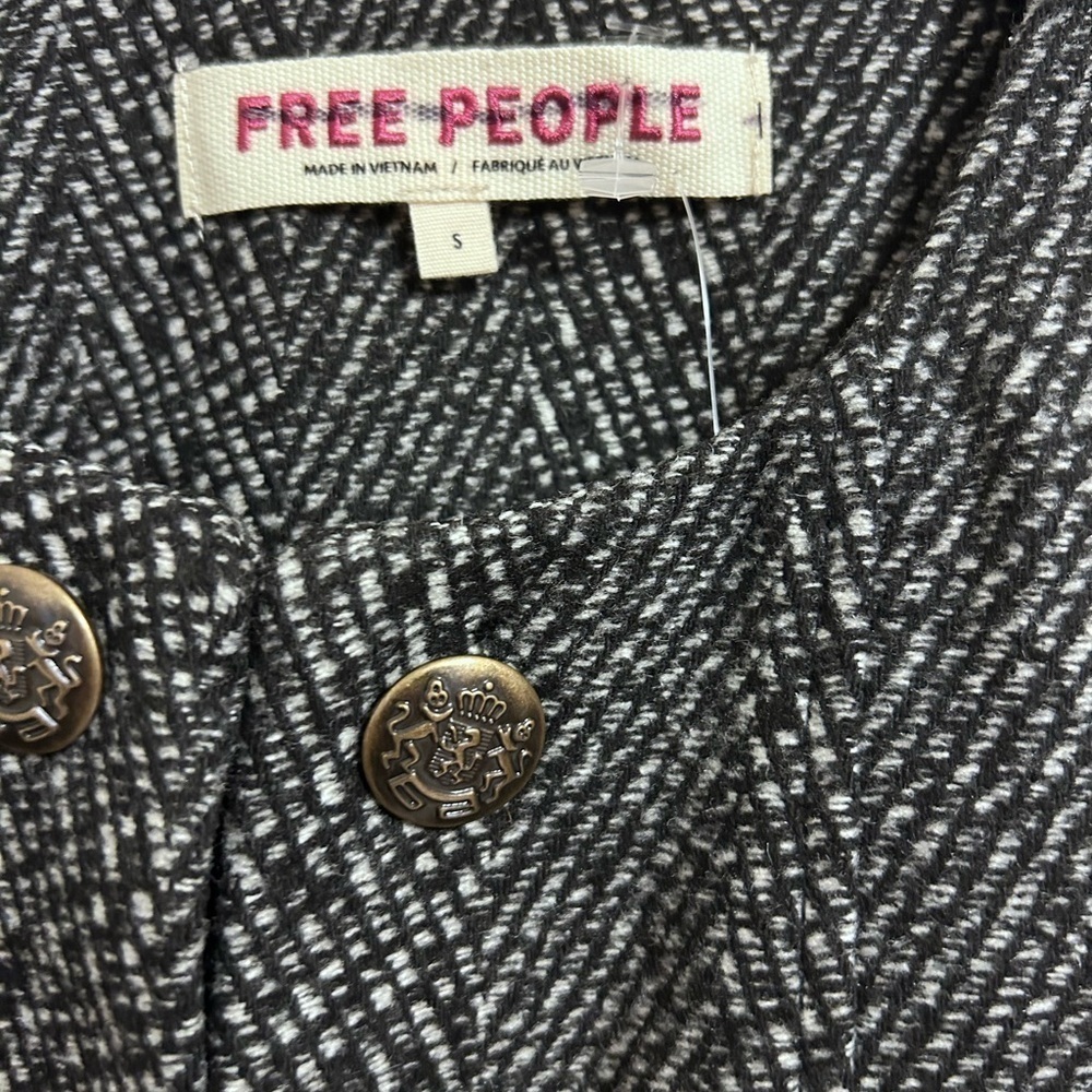 NWOT Free People, Emily Jacket, Small in Black/Gray - Picture 11 of 11